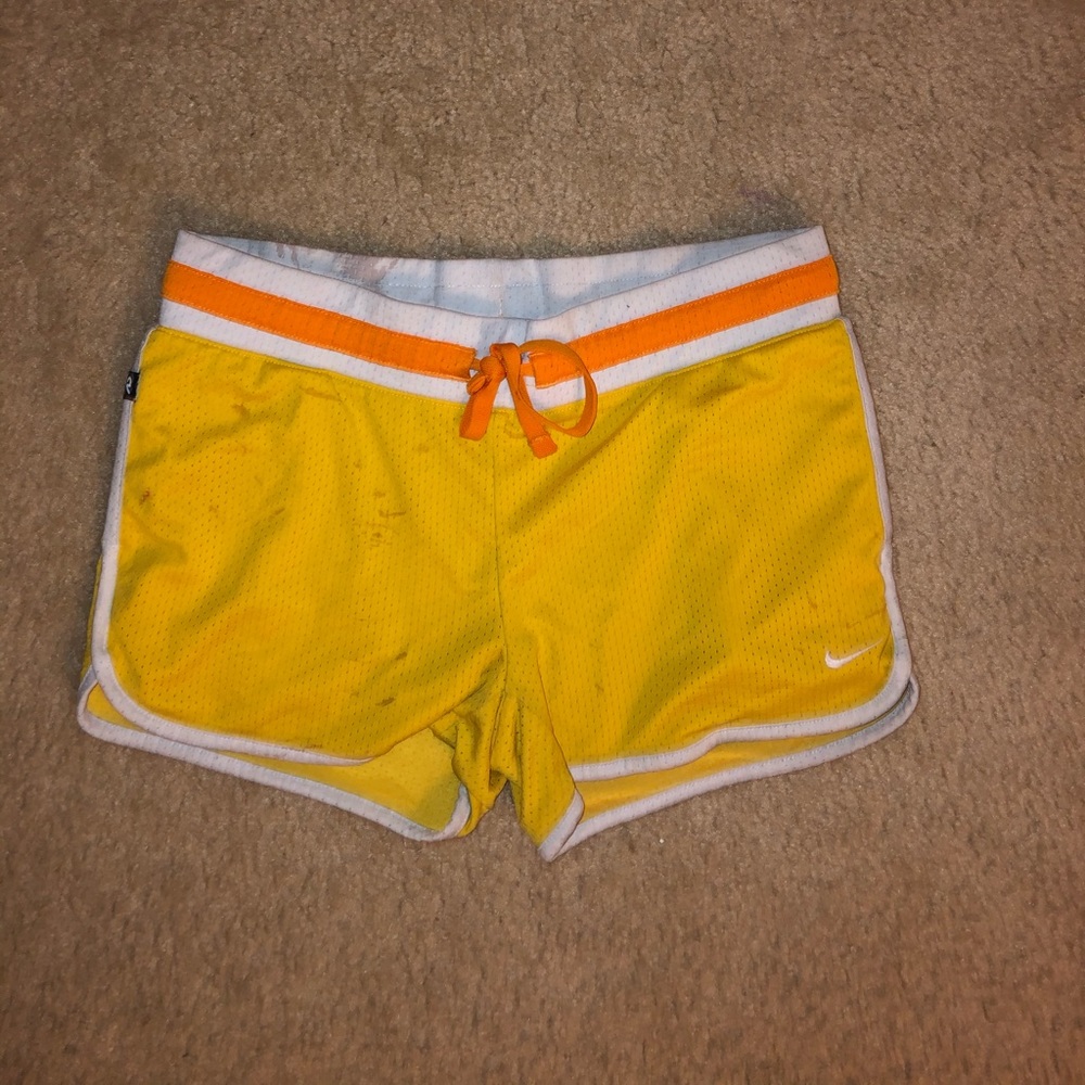 Yellow Nike shorts